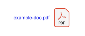 An Attachment link, with the addition of an image icon.